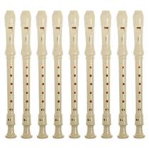 9 Flautas Doce Yamaha Soprano YRS-24B Barroca Cor:Creme