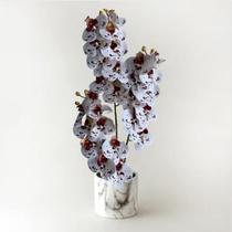 9 Flores de Orquídea Artificial 9 pétalas e 3 botões amarelados cada preço atacado a pronta entrega - DE1424
