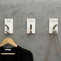 9 Ganchos Penduradores Provador Lojas Sim Não Talvez Duplo 9 Ganchos Penduradores Provador Lojas Sim Não Talvez Duplo