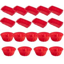 9 Kit Forma Espiral Bolo + Forma Para Pão Sortida Silicone