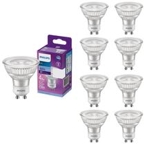 9 Lâmpada Led Dicroica 4.8w Philips GU10 6500k 525lm Fria 9 Lâmpada Led Dicroica 4.8w Philips GU10 6500k 525lm Fria