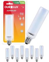 9 Lâmpadas Compacta Led 9w Bivolt Base E27 Cor da Luz Branco Neutro Ourolux