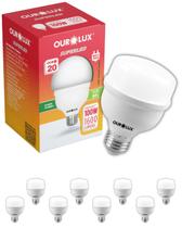 9 Lâmpadas Led Alta Potência T 20w Bivolt Base E27 Cor da Luz 3000k Branco-quente Ourolux