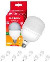 9 Lâmpadas Led de Alta Potência 20w Bivolt E27 Cor da Luz 6500k Branco Frio Ourolux
