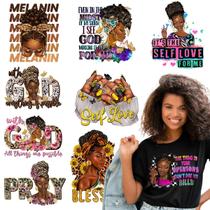 9 lençóis para camisetas Iron on Transfers Kaciola Black Girl