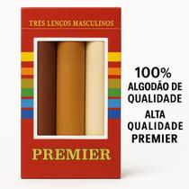9 Lenços De Bolso Masculino Premier 3 Caixas Cores Sortidas