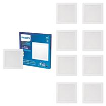 9 Luminária Plafon Led 24w Sobrepor Philips 4000k 30x30 Biv