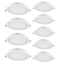 9 Luminárias Led De Embutir Redonda 3000k Ledvance 7021286