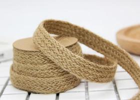 9 Metros Fita Trançada 2cm De Juta Natural Serapilheira Marrom-claro Traçada 9 Metros Fita Trançada 2cm De Juta Natural Serapilheira Marrom-claro Traçada