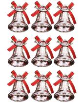 9 Mini Sinos para Decoração de Árvore de Natal
