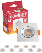 9 Mini Spot Superled de Embutir 3W Cor da Luz Branco Neutro 4000K Biv Ourolux