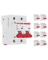9 Minidisjuntor Bipolar 100 Amperes Curva C 10kA Steck