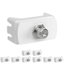 9 Módulo Soquete Coaxial Para Antena Tv Schneider Miluz - Branco 9 Módulo Soquete Coaxial Para Antena Tv Schneider Miluz - Branco