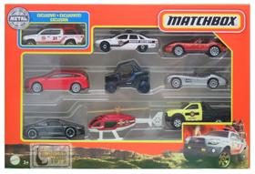 9 Pack Matchbox c/ Miniatura Exclusiva -1/64 - Mattel