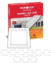 9 Painel Plafon Ourolux de Embutir 12W Bivolt Cor da Luz 6500K Branco Frio Quadrado 9 Painel Plafon Ourolux de Embutir 12W Bivolt Cor da Luz 6500K Branco Frio Quadrado