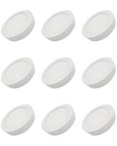 9 Painel Plafon Sobrepor 18w Branco Frio Bivolt Ourolux