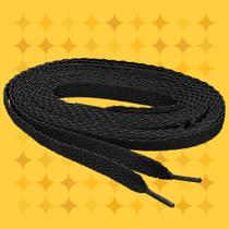 9 Pares de Cadarço Preto Chato Tradicional Tênis 1,20mt