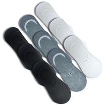 9 Pares Meia Invisível Unissex Curta Preto Branco Cinza Azul
