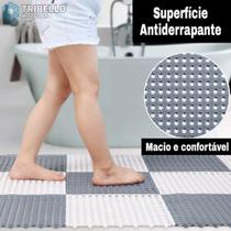 9 Pçs Piso Estrado Pvc Modular Cozinha Tapete Deck Banheiro - CINZA 9 Pçs Piso Estrado Pvc Modular Cozinha Tapete Deck Banheiro - CINZA