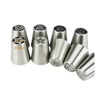 9 Peças De Bicos De Confeitar Russos Para Decoração De Bolos, Ferramentas De Confeitaria, Saco De