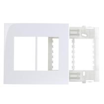 9 Placas Brancas 6 Postos Com Suporte 4x4 Margirius