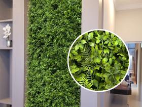 9 Placas Mistas Artificiais 3D Painel Decorativo Permanente para Parede Jardim Vertical Realista