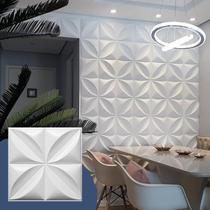 9 Placas Revestimento 3D 50cmx 50cm Parede Kit Teto Pétalas