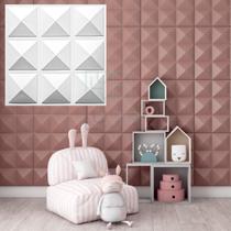 9 Placas Revestimento 3D Decorativo 50cmx 50cm Kit TV Prisma