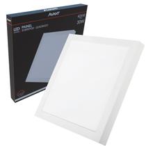 9 Plafon Led Quadrado 30w Sobrepor 40x40 Branco Frio 6500k