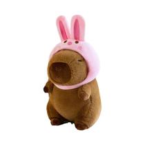 9 Polegada Bonito Capivara Boneca De Pelúcia Macio Brinquedo Animal De Pelúcia Com Roupas Para