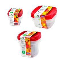 9 Potes plástico 200ml 580ml 1200ml mantimentos Vasilha marmita tapoer tupperware tapuer plasútil