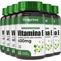 9 Potes Vitamina E 400mg 400UI por Cápsula Com 60 Cápsulas Fitoprime