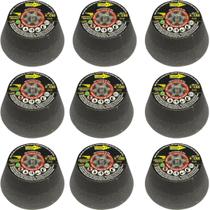 9 Rebolos Copo Cônico 4 Polegadas Grão 120 Rosca M14 Mármore