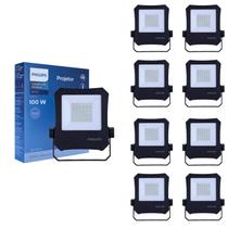 9 Refletor Led Philips 100w 6500k Fria Philips Bivolt IP65