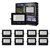 9 refletor led volter eco IP65 20w 6500k preto 1800lm luz branco frio 9 refletor led volter eco IP65 20w 6500k preto 1800lm luz branco frio
