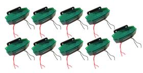 9 Sinaleira Lanterna Lateral Led Peixinho Caminhão Carreta Com Vigia Verde