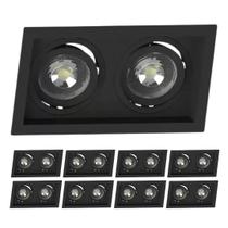 9 Spot Duplo 2 Lâmpadas Recuado E27 Par20 Save Energy