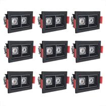 9 Spot Duplo Mini Embutido Led DownlightRecuado 3000k Bet56