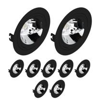 9 Spot Face Plana AR111 GU10 Redondo Save Energy 110/220V