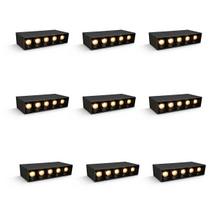 9 Spot Mini 5 Fachos Led Downlight Preto Sobrepor Luz07 9 Spot Mini 5 Fachos Led Downlight Preto Sobrepor Luz07
