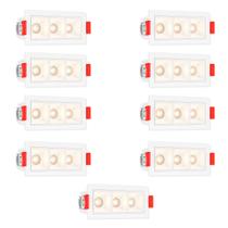 9 Spot Mini Triplo Downlight Led Embutir Varanda Bet91