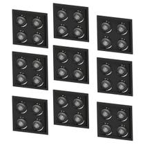 9 Spot Quadrado Quádruplo Lâmpada AR70 Save Energy Preto 9 Spot Quadrado Quádruplo Lâmpada AR70 Save Energy Preto