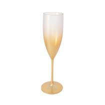 9 Taças De Champanhe Acrílico Degradê Brilhante 160ML