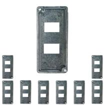 9 Tampa P/condulet 1 Polegada Fixo 2 Tomadas Rj Sieg