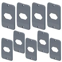 9 Tampas Para 1 Interruptor 3/4 Pol. Cinza Em Pvc Tigre