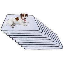 9 Tapetinhos Macios para Dormir Pet Antipulgas 200 Lavagens 100x70 Branco com Borda Preta Quality 9 Tapetinhos Macios para Dormir Pet Antipulgas 200 Lavagens 100x70 Branco com Borda Preta Quality