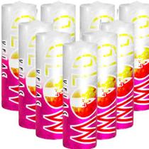 9 Velas De 7 Dias Branca e Rosa 100% Parafina Pura 260g