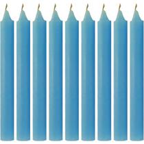 9 Velas Iemanjá Azul Vela Palito Azul Umbanda Candomblê