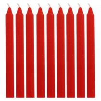 9 Velas Pomba Gira Exú Vermelha Vela Palito Vermelha Umbanda