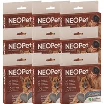 9 x Antipulgas e Carrapatos Neopet 2,68ml Cães 20 a 40Kg - Ourofino Pet